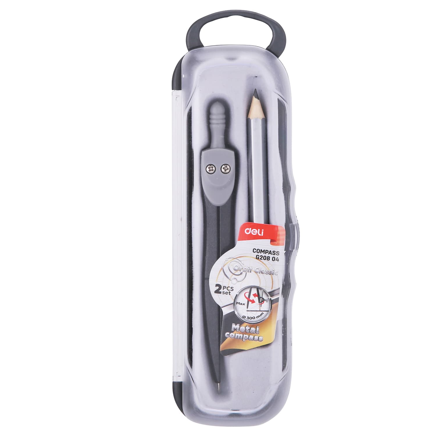 Deli Deli EG20804 Compass – Product Specifications, Features & Metal Drawing Compass with Pencil stationary, toys & sports — thumbnail 4 of 5