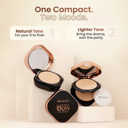Lady Sarah Swiss Beauty Double Duty Compact Powder | Long-Lasting Matte Finish daily essentials & lifestyle — thumbnail 5 of 7