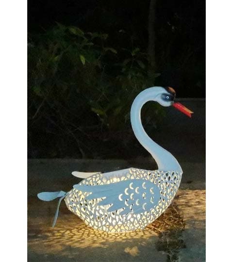 Senwell Senwell Metal Swan Solar Light Garden Decor Statue – Outdoor Decorative Solar Lamp W-G180088 home decor — thumbnail 3 of 3