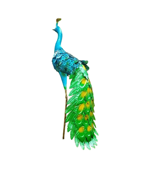 Senwell Metal Peacock with LED Solar Garden Light Outdoor Decorative Peacock Statue, Weatherproof Yard Ornament W-G220137