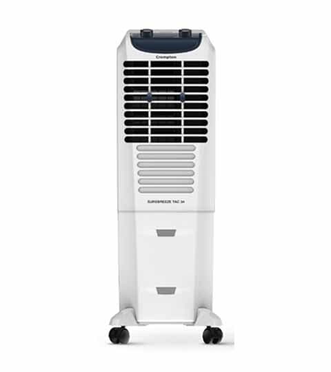 CROMPTON 34 Liter Tower Air Cooler – High Capacity Portable Cooling Fan for Home & Office -  ACGC-SUREBREEZE3