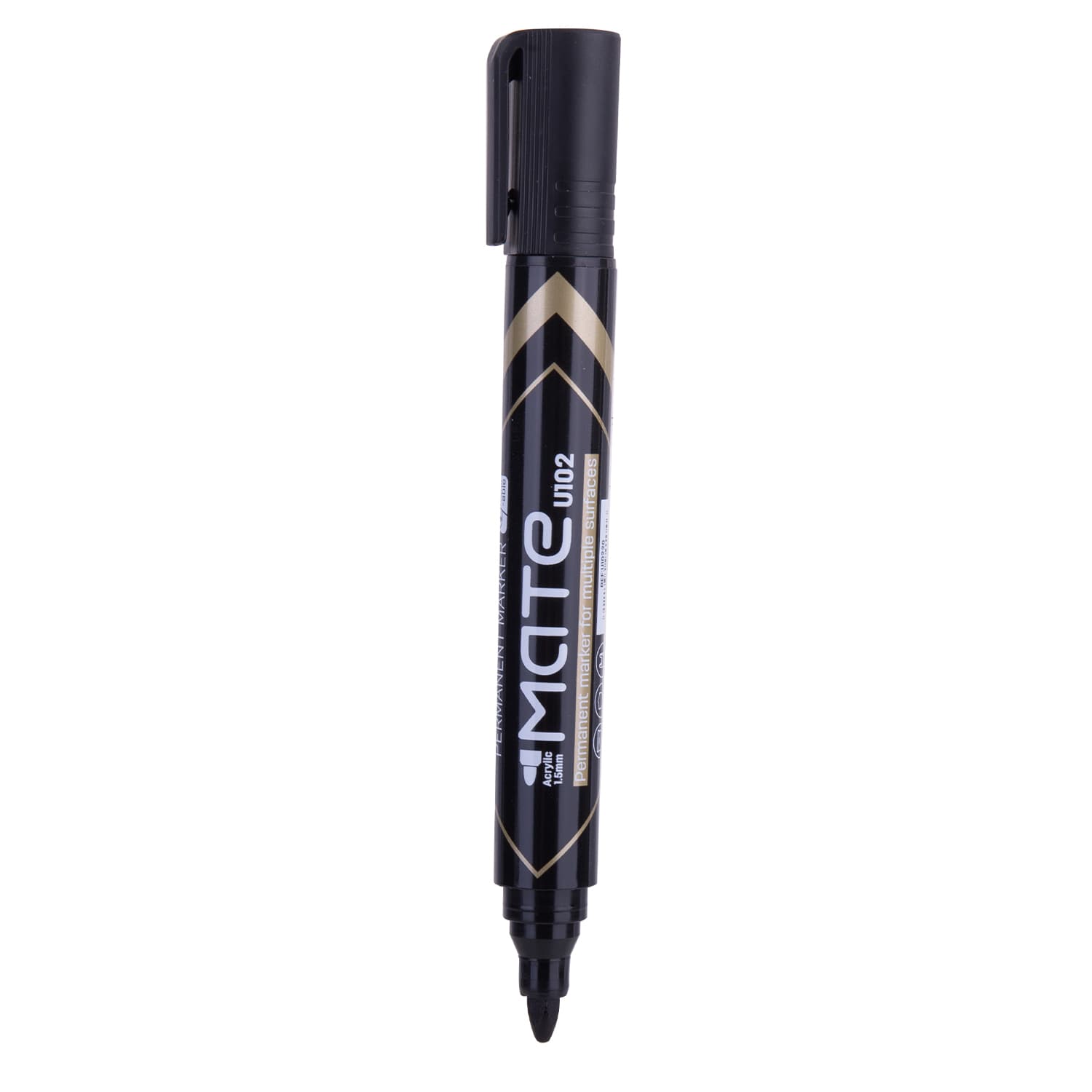Deli Deli EU10220 Permanent Marker | 1.5mm Bullet Tip | Waterproof Quick-Dry Marker | Black | Multi-Surface Marker… — thumbnail 3 of 4