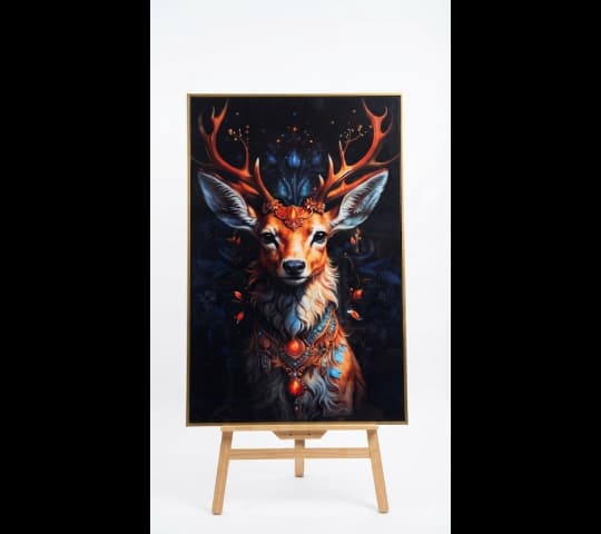 The Forest Jewel: Ornate Stage Portrait – Elegant Wildlife Wall Art