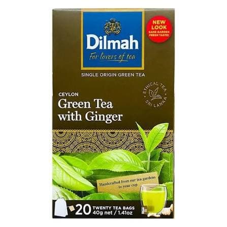 Dilmah Dilmah Ginger Green Tea 20 Tea Bags | Natural Green Tea with Ginger daily essentials & lifestyle — thumbnail 4 of 5
