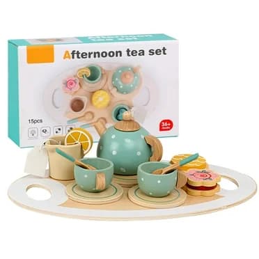 HappyHours Afternoon Tea Set Kids Pretend Play Tea Party Toy