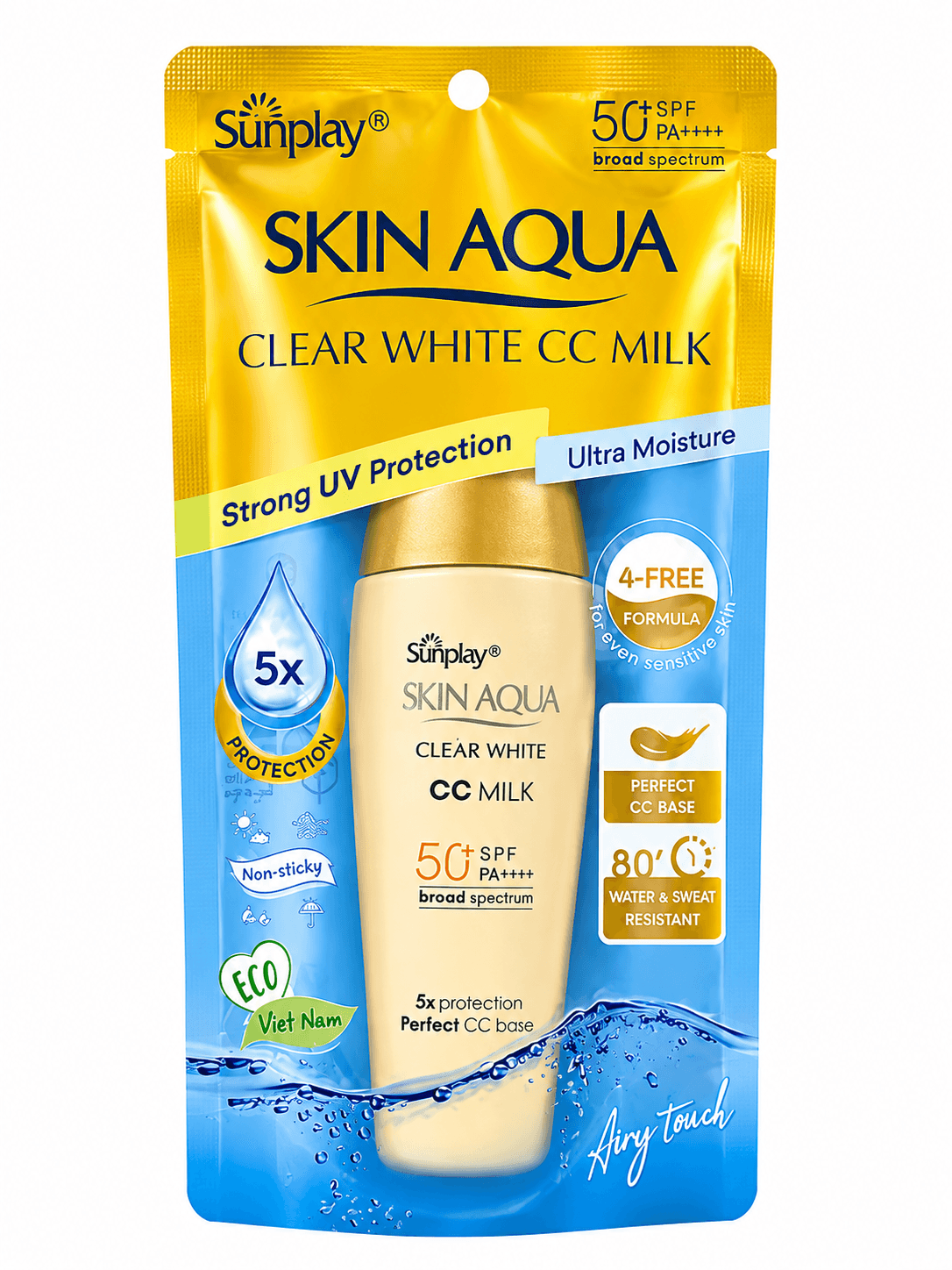 Sunplay Skin Aqua Clear White CC Milk SPF 50+ PA++++  25g – UV Protection & Perfect CC Base