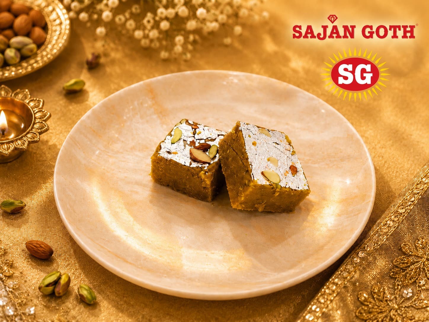 Sajan Goth Dil Keshar Besan Barfi – Rich Saffron Traditional Sweet daily essentials & lifestyle — thumbnail 3 of 3