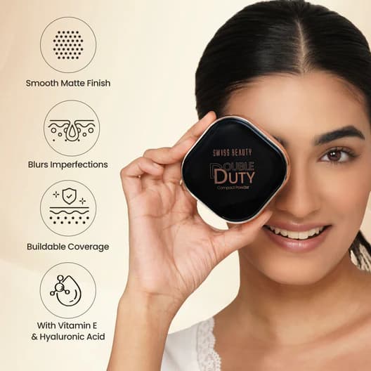 Lady Sarah Swiss Beauty Double Duty Compact Powder | Long-Lasting Matte Finish daily essentials & lifestyle — thumbnail 6 of 7