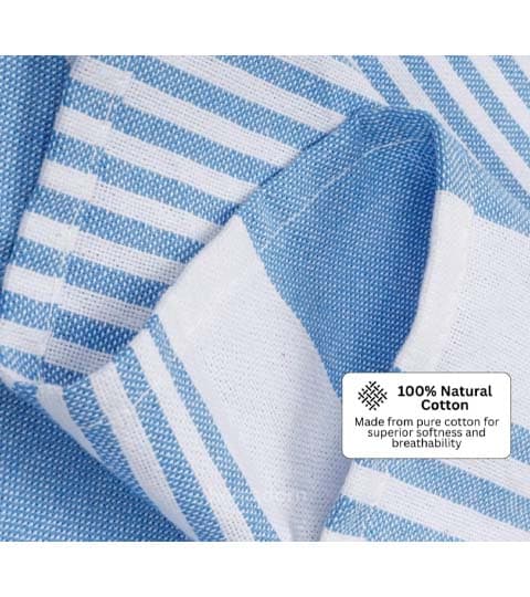 No Brand Pure Cotton Thin Towel with Tassels – Soft Lightweight Bath & Beach Towel daily essentials & lifestyle — thumbnail 2 of 2