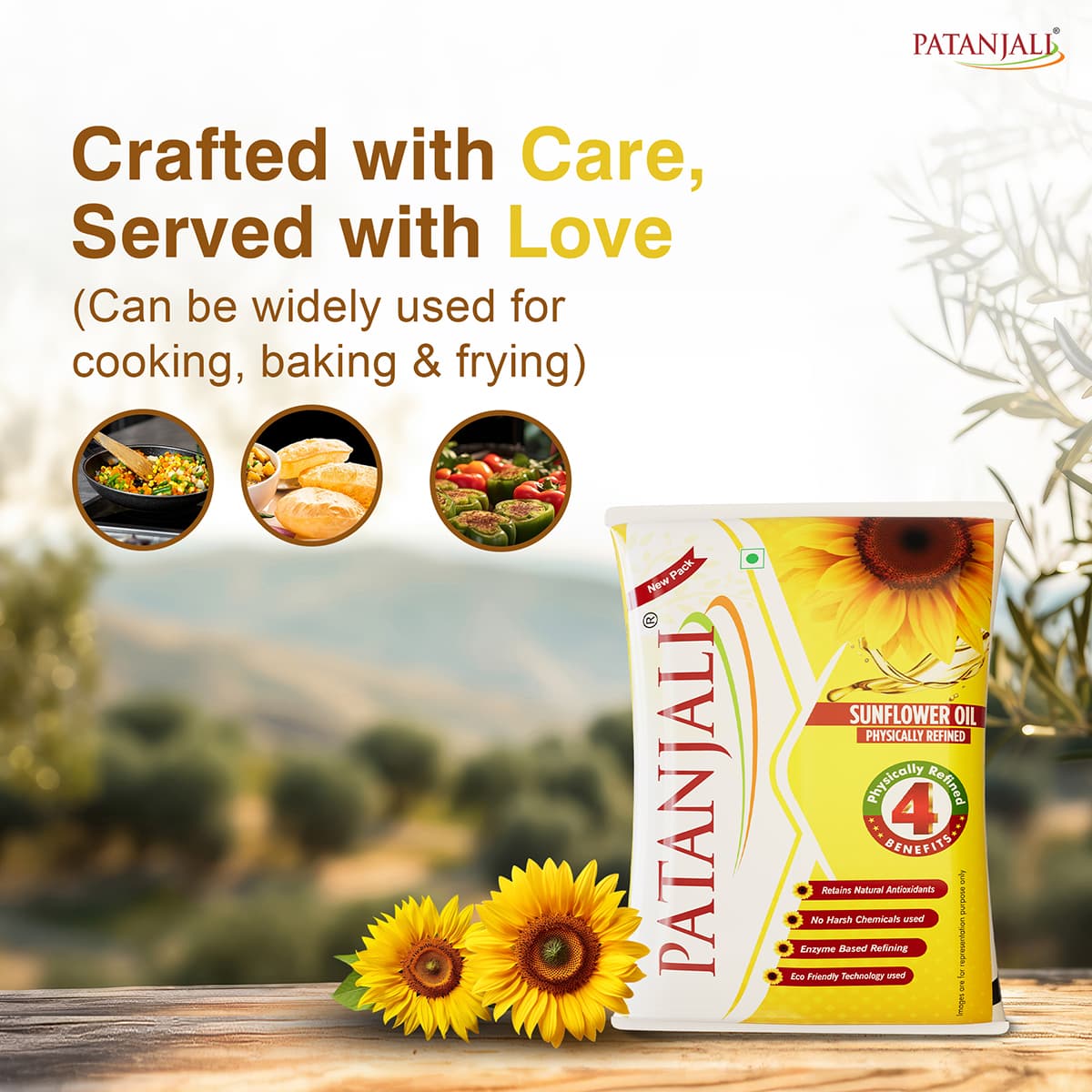 Patanjali Patanjali Sunflower Oil 1L | Healthy Cooking Oil for Everyday Use daily essentials & lifestyle — thumbnail 2 of 6