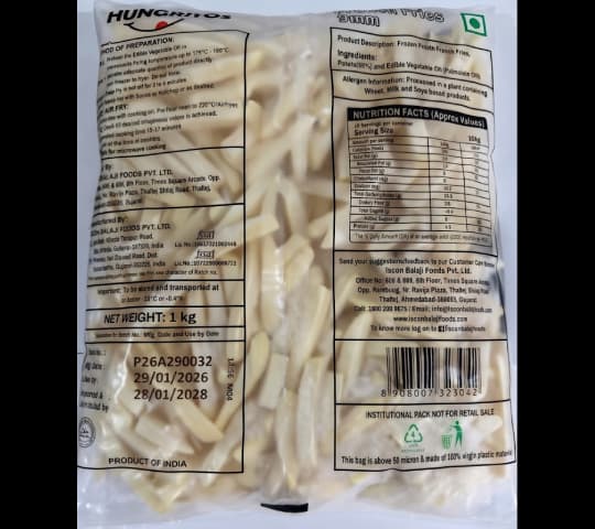 French Fries 1kg – Crispy & Delicious Frozen French Fries daily essentials & lifestyle — thumbnail 2 of 2