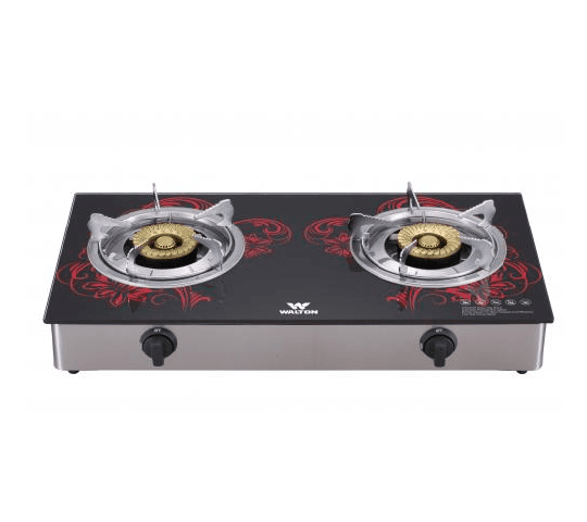Walton WGS-GDC10 Gas Stove | LPG & Natural Gas Compatible Double Burner Cooktop