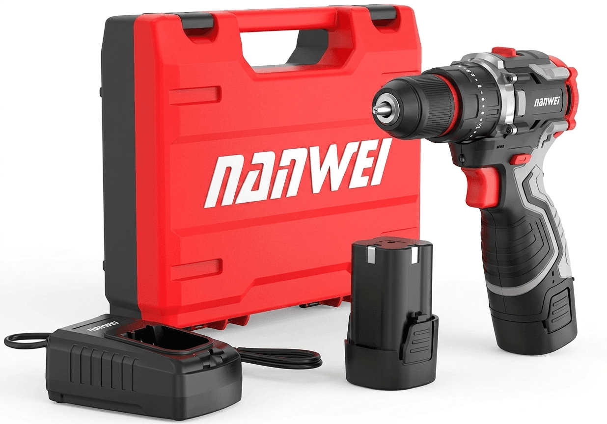 NANWEI NW-D5165C-S Electric Drill – 20V Brushless Cordless Impact Drill Driver