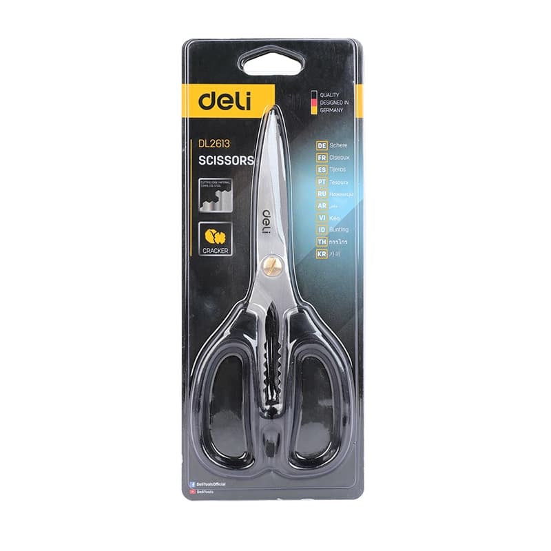 Deli Tools Deli EDL2613 Stainless Steel Scissors 195mm | Sharp Multipurpose Scissors hardware & machinery — thumbnail 6 of 6