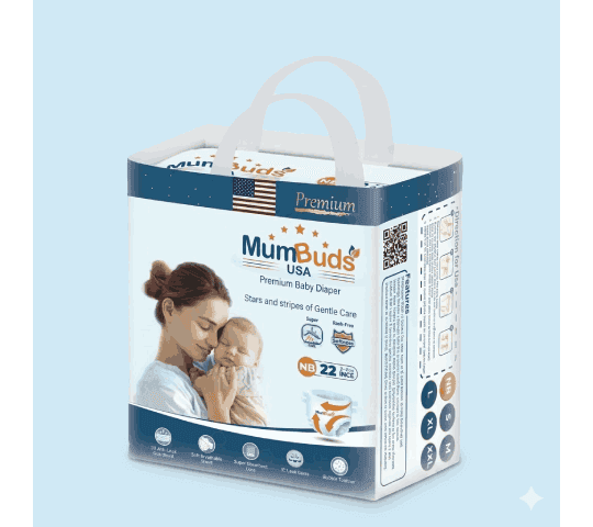 Mumbuds MumBuds USA Ultrathin Baby Diapers Newborn (2-5kg) – 22 PCS Tape Style | Ultra Soft, Breathable & Sensitive Skin… — thumbnail 3 of 3
