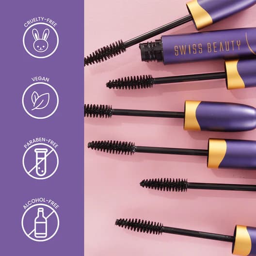 Swiss Beauty Swiss Beauty Bold Eyes Super Lash Mascara Waterproof | Long Lasting Volumizing Mascara daily essentials &… — thumbnail 2 of 8