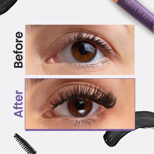 Swiss Beauty Swiss Beauty Bold Eyes Super Lash Mascara Waterproof | Long Lasting Volumizing Mascara daily essentials &… — thumbnail 3 of 8