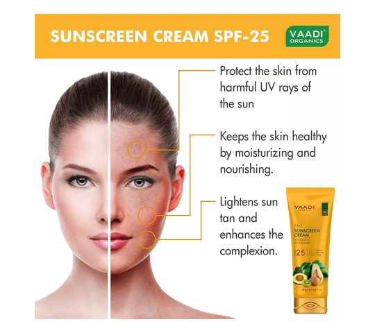 Vaadi Organics Vaadi Organics - Sunscreen Cream SPF-25 with Extracts of Kiwi & Avocado (110 gms) - VH0483 daily essentials… — thumbnail 2 of 2