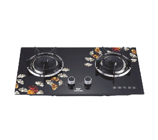 Walton Gas Stove WGS-PCHB2 (LPG/NG) | 2 Burner Glass Top Gas Stove with Auto Ignition