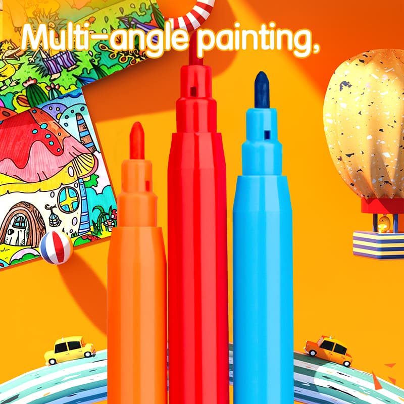 Deli Deli EC10003 Washable Felt Pen Set – Smooth Coloring & Drawing Pens stationary, toys & sports — thumbnail 2 of 4