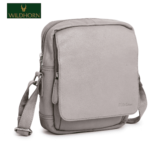 Wildhorn Nepal Genuine Leather Women Sling Bag | Crossbody Shoulder Hand Bag with Adjustable Strap (WHLB1023 Grey)