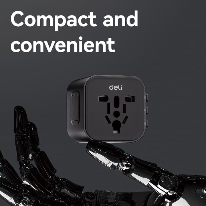 DELI Deli ET765 Universal Travel Adaptor Multi Plug Converter for EU UK US AU Worldwide Use electronics — thumbnail 2 of 4
