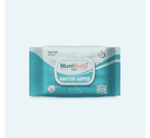 MumBuds USA Baby Water Wipes 100 Pcs – Fragrance Free, Alcohol Free Baby Wipes for Sensitive Skin | Ultra Soft Hypoallergenic Wet Wipes