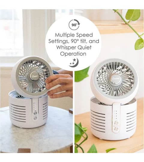 Crane Crane 2-In-1 Desk Top Air Purifier & Fan – With HEPA Filter EE-5073 electronics — thumbnail 2 of 2