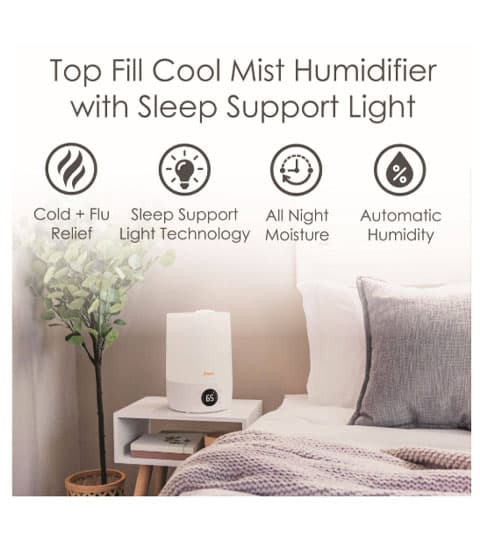 Crane Crane Cool Mist Humidifier 1.2 Gal Top Fill Cool Mist Digital( EE-9095W) electronics — thumbnail 3 of 3