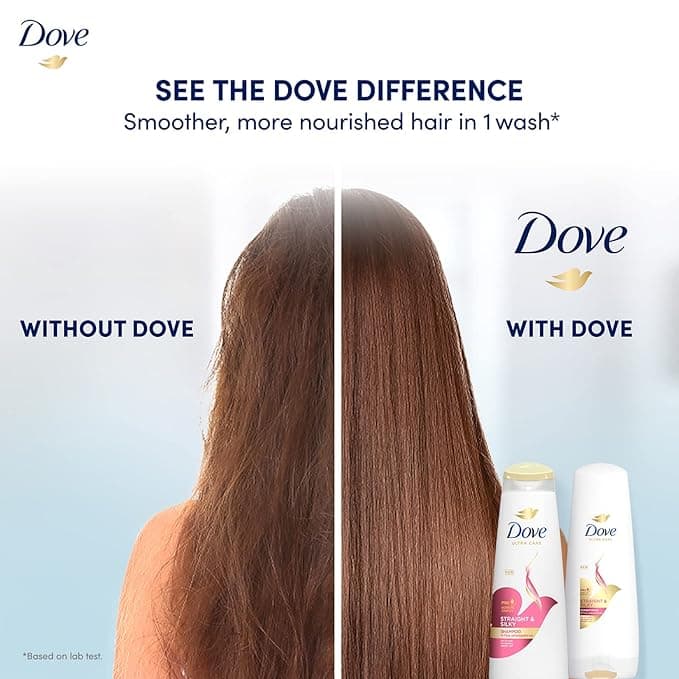 No Brand Dove Straight & Silky Shampoo 625 ml – Smooth & Frizz Control for Silky Soft Hair daily essentials & lifestyle — thumbnail 4 of 7