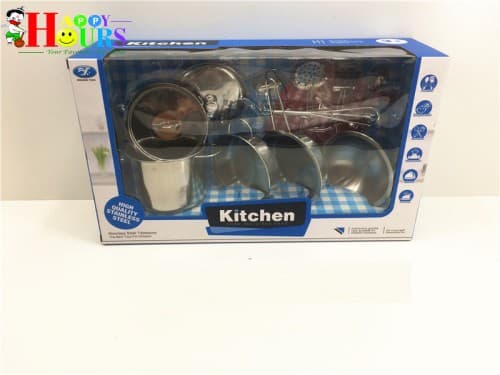 HappyHours Stainless Steel Kitchen Set Kids Pretend Play
