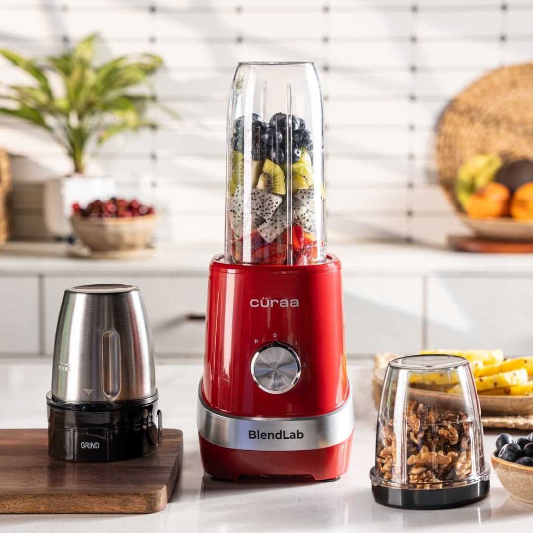 curra Curaa Blendlab Mixer Grinder for Kitchen – 3 Jars, Powerful Red Mixer Grinder for Home Use, Smooth Grinding &… — thumbnail 5 of 11
