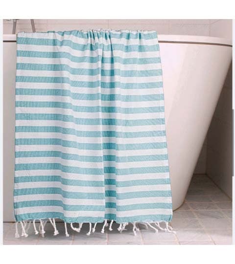 Pure Cotton Thin Towels with Tassels– Lightweight Soft Bath & Beach Towel for Home & Travel
