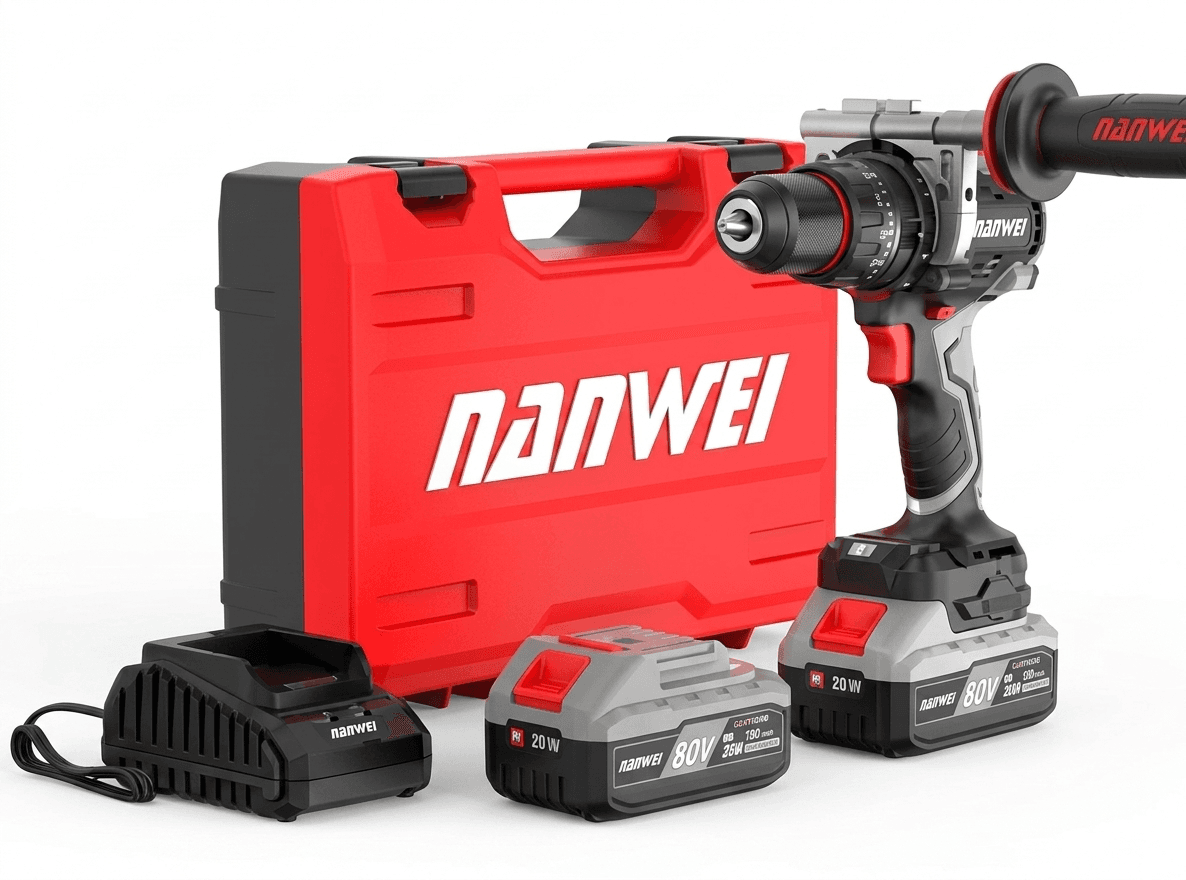 NANWEI NW-D5218C-C Electric Drill – 20V Brushless Cordless Impact Drill Driver