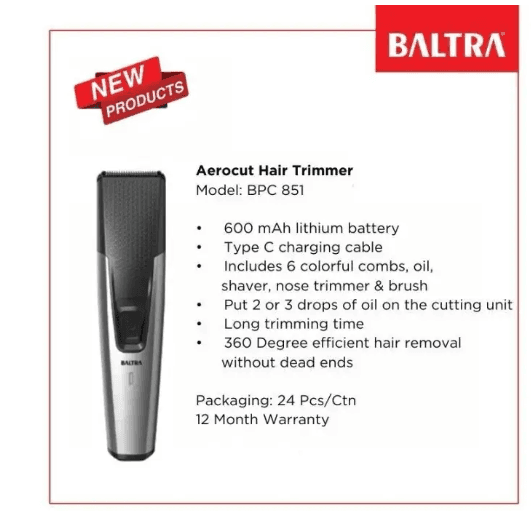 Baltra Baltra Aerocut Hair Trimmer BPC 851 – Rechargeable Precision Grooming Trimmer daily essentials & lifestyle — thumbnail 2 of 2