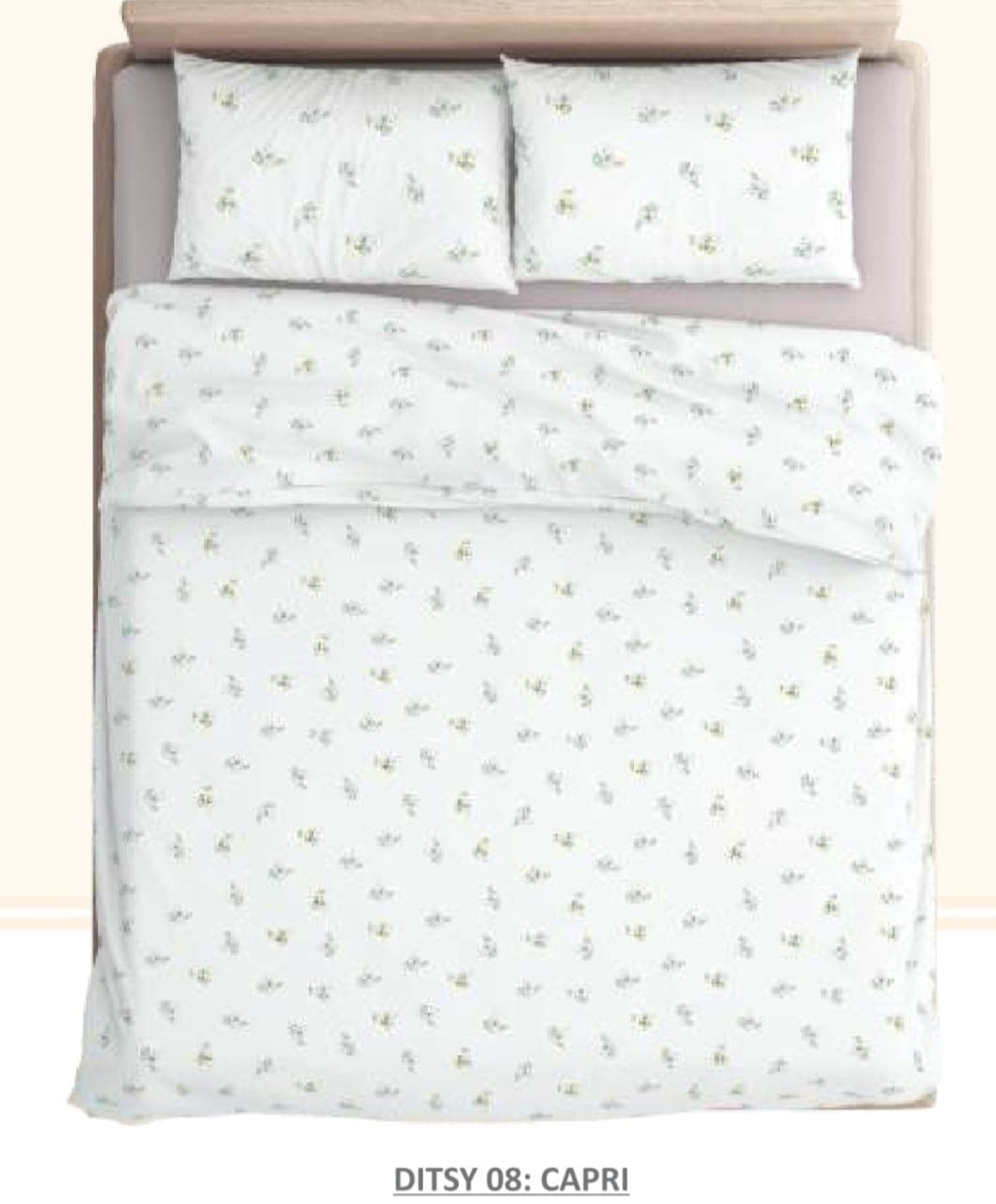 Pure Cotton Elasticated Fitted Bedsheet with 2 Pillow Covers