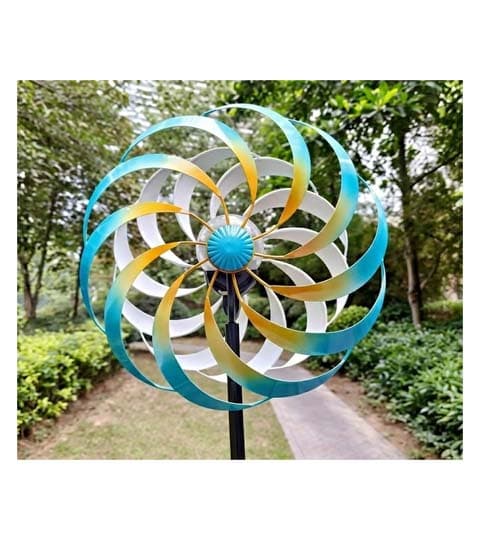 Senwell Wind Spinner with LED Solar Light Outdoor Garden Decor #55