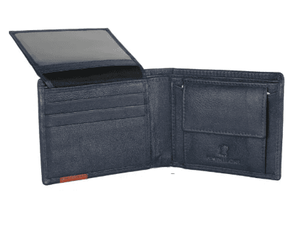 WildHorn WildHorn Nepal Genuine Leather Blue Men's Wallet WH1003 | Stylish Premium Bifold Wallet daily essentials & lifestyle — thumbnail 2 of 2