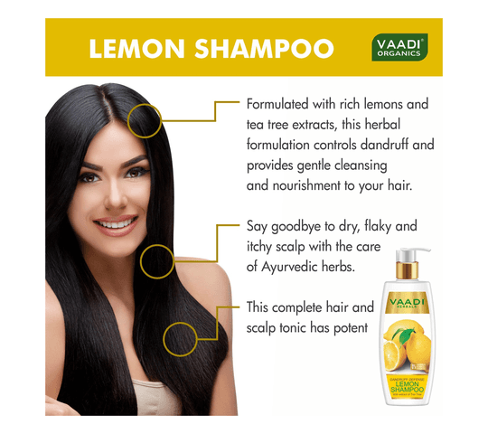 Vaadi Organics Vaadi Organics - Dandruff Defense Lemon Shampoo With Extract of Tea Tree (350 ml) - VH0290 daily essentials… — thumbnail 2 of 2