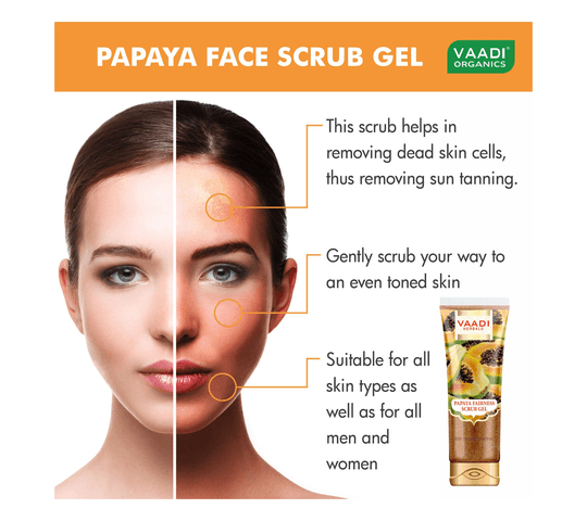 Vaadi Organics Vaadi Organics - Papaya Fairness Scrub Gel with Honey & Saffron (110 gms) daily essentials & lifestyle — thumbnail 2 of 2
