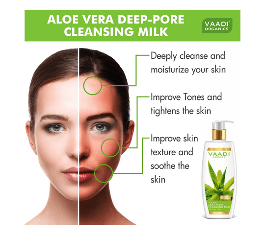 Vaadi Organics Vaadi Organics - Aloe Vera Deep Pore Cleansing Milk With Lemon Extract  (350 ml) - VH0293 daily essentials &… — thumbnail 2 of 2