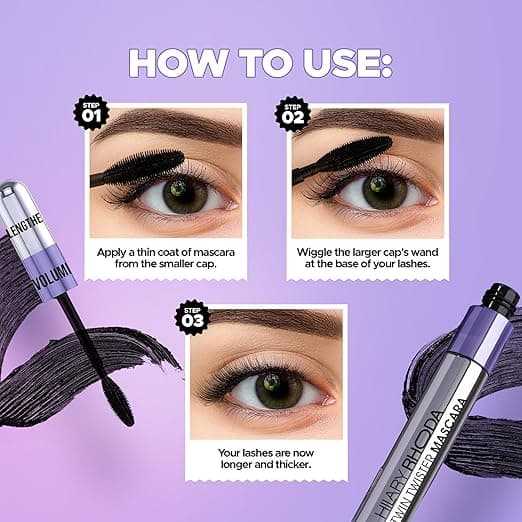 HILARY RHODA Hilary Rhoda Twin Twister Mascara | 2-in-1 Volume & Length Mascara daily essentials & lifestyle — thumbnail 5 of 7