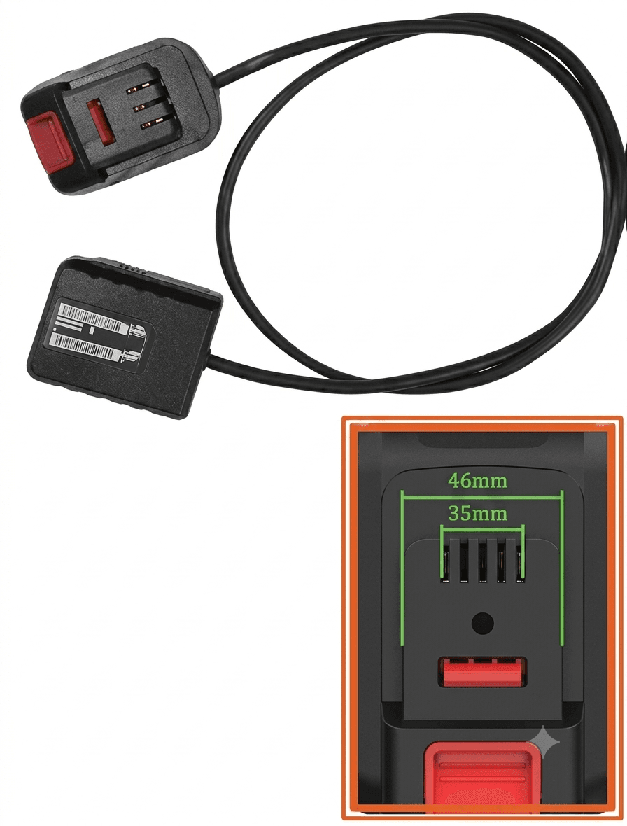 NANWEI Cable Adapter – Power Tool Battery & Device Connection Adapter