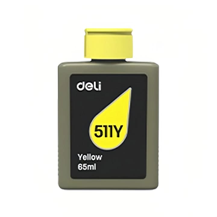Deli 511Y Yellow Inkjet Printer Ink Bottle 65ml