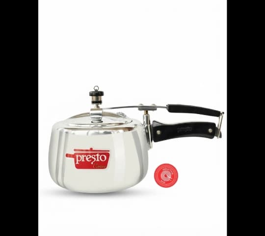 Presto Pressure Cooker Aluminium Contura Induction Inner Lid 3 Litre – ISI Certified Pressure Cooker for Induction & Gas