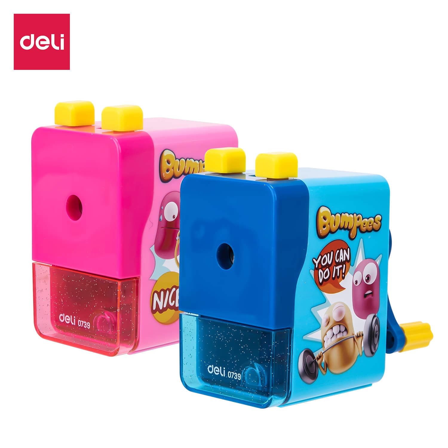 Deli E0739 Rotary Pencil Sharpener per pcs | Manual Hand Crank Sharpener for School & Office