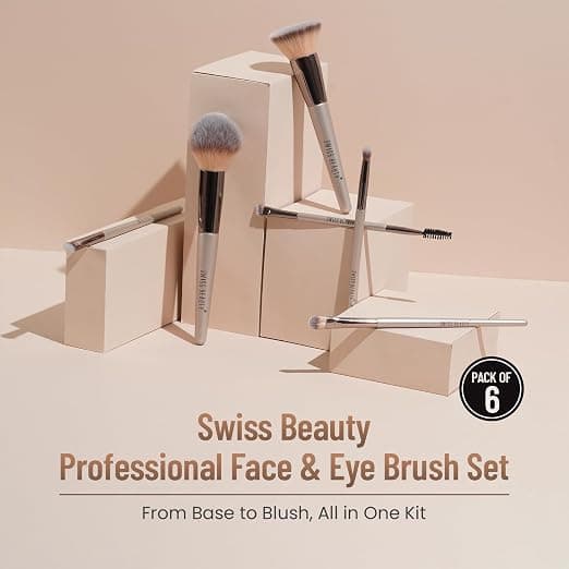 Swiss Beauty Swiss Beauty Professional Face & Eye Brush Set | Premium Makeup Brush Kit daily essentials & lifestyle — thumbnail 7 of 7