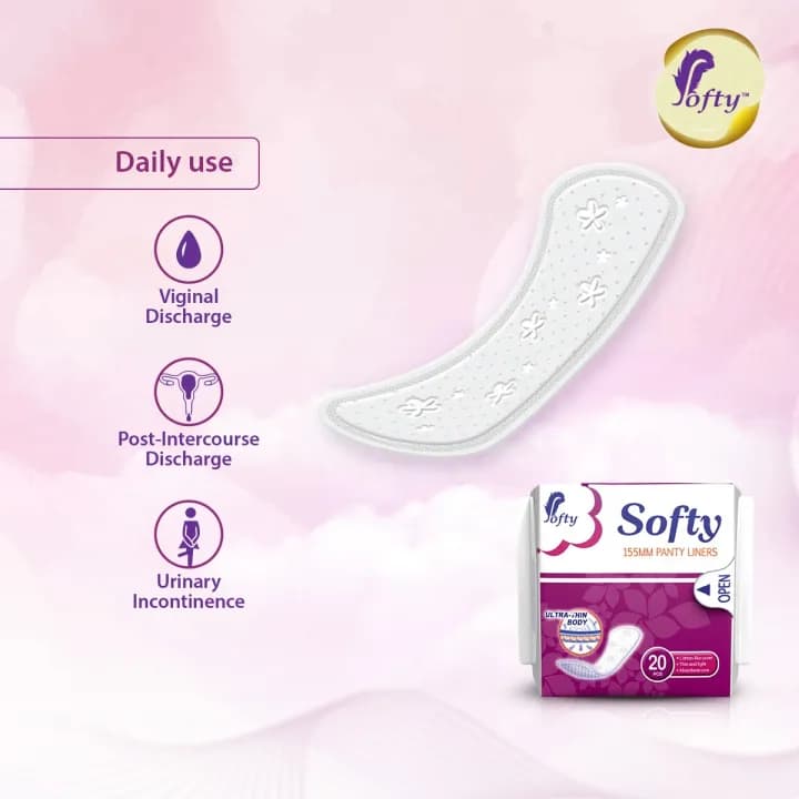 Zuvara Zuvara Softy Panty Liners XL 155mm (20 Pcs) | Ultra Thin Absorbent Sanitary Napkin Liners pharmacy, fitness & surgical — thumbnail 5 of 5