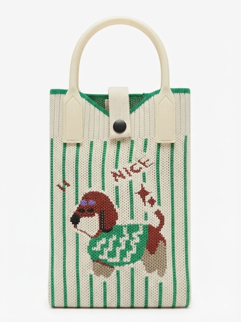 Knitted Mini Tote Bag – Stylish Small Handbag for Everyday Use