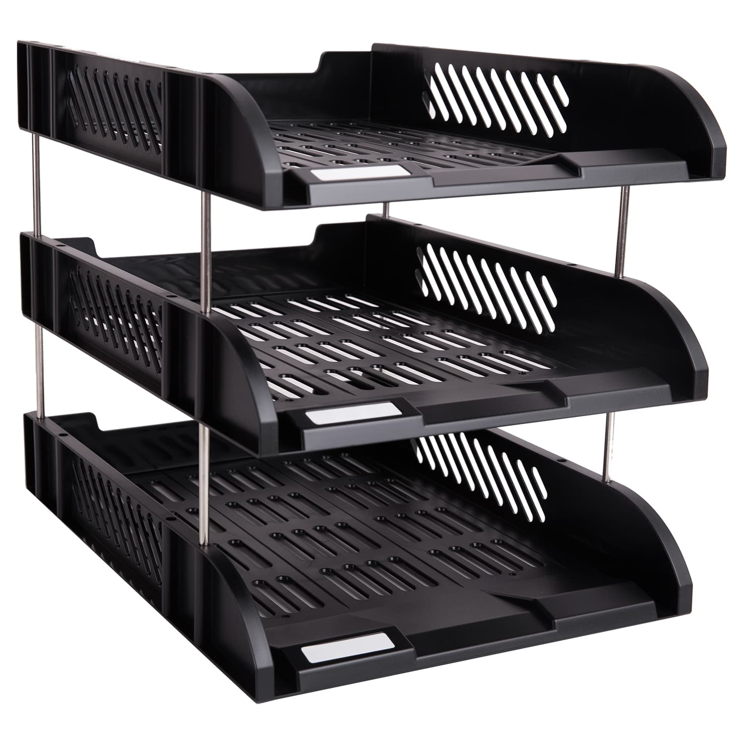 Deli Deli-E9217 File Tray – 3 Tier Plastic Document Organizer for Office & Home stationary, toys & sports — thumbnail 3 of 4